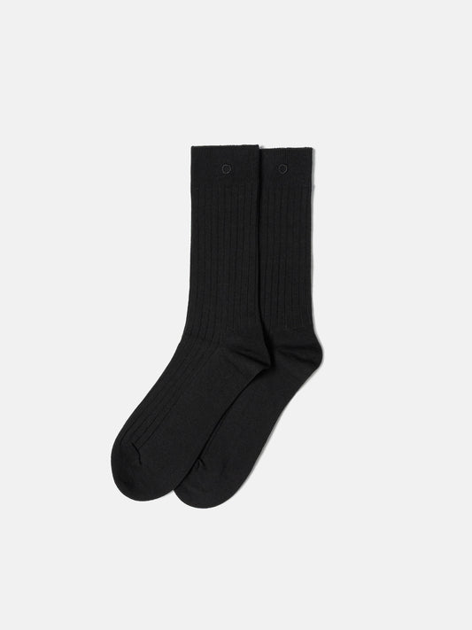 RIBBED SOCKS - BLACK