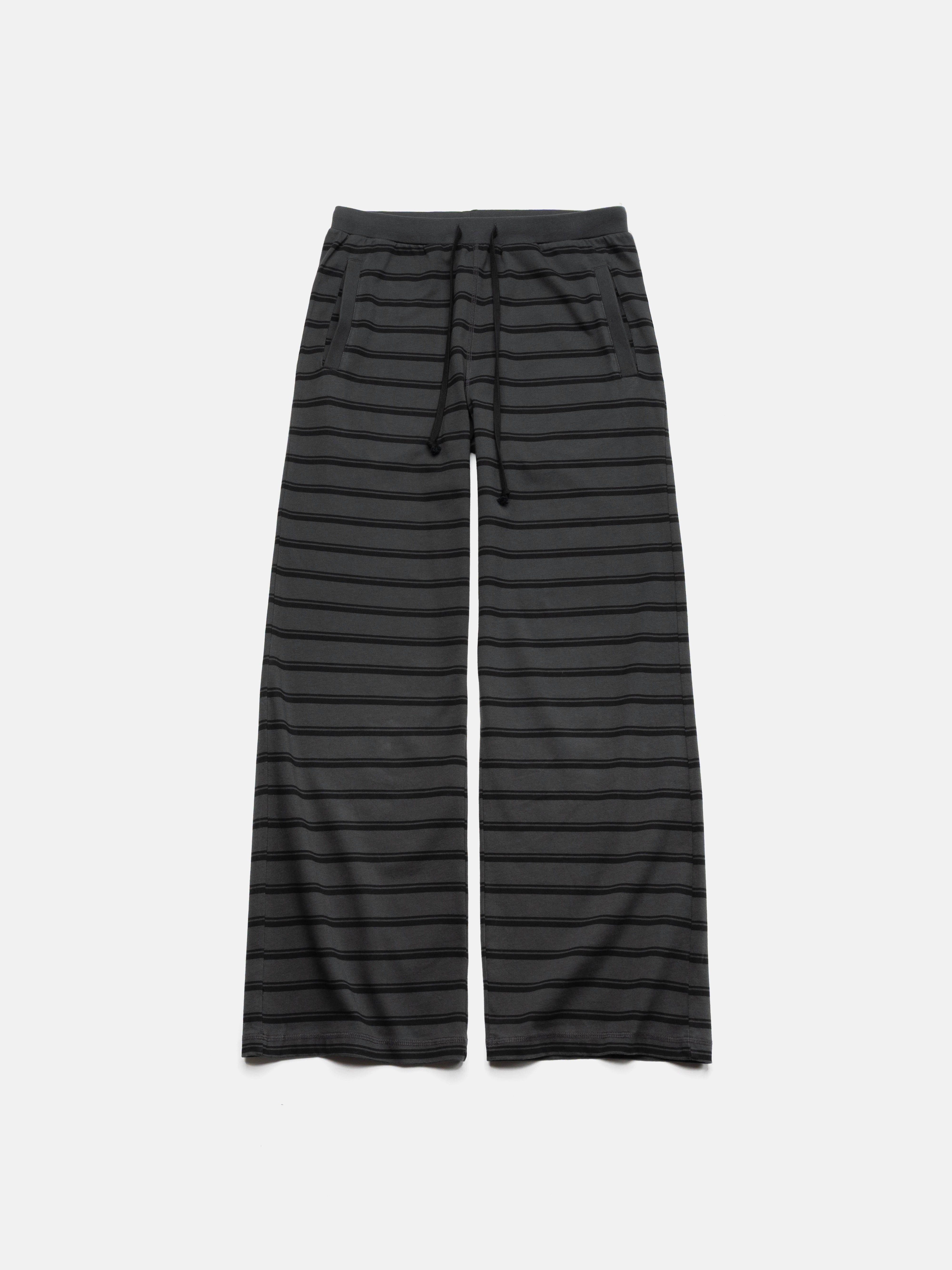 SLIM SWEATPANTS - BLACK STRIPED