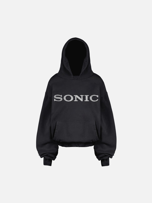 THE SONIC HOODIE - VINTAGE SCHWARZ