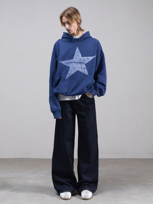 STAR HOODIE - VINTAGE MARINE