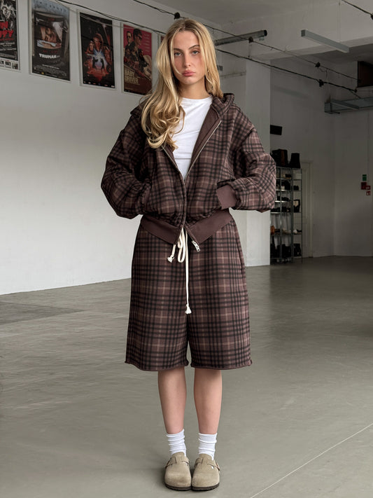 THE BLANC MAXI SHORTS - TARTAN