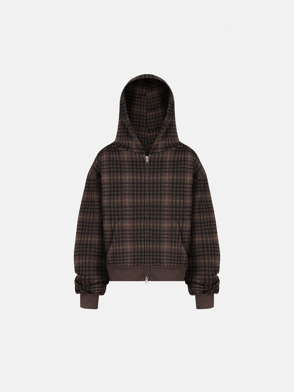 THE BLANC ZIP HOODIE - TARTAN