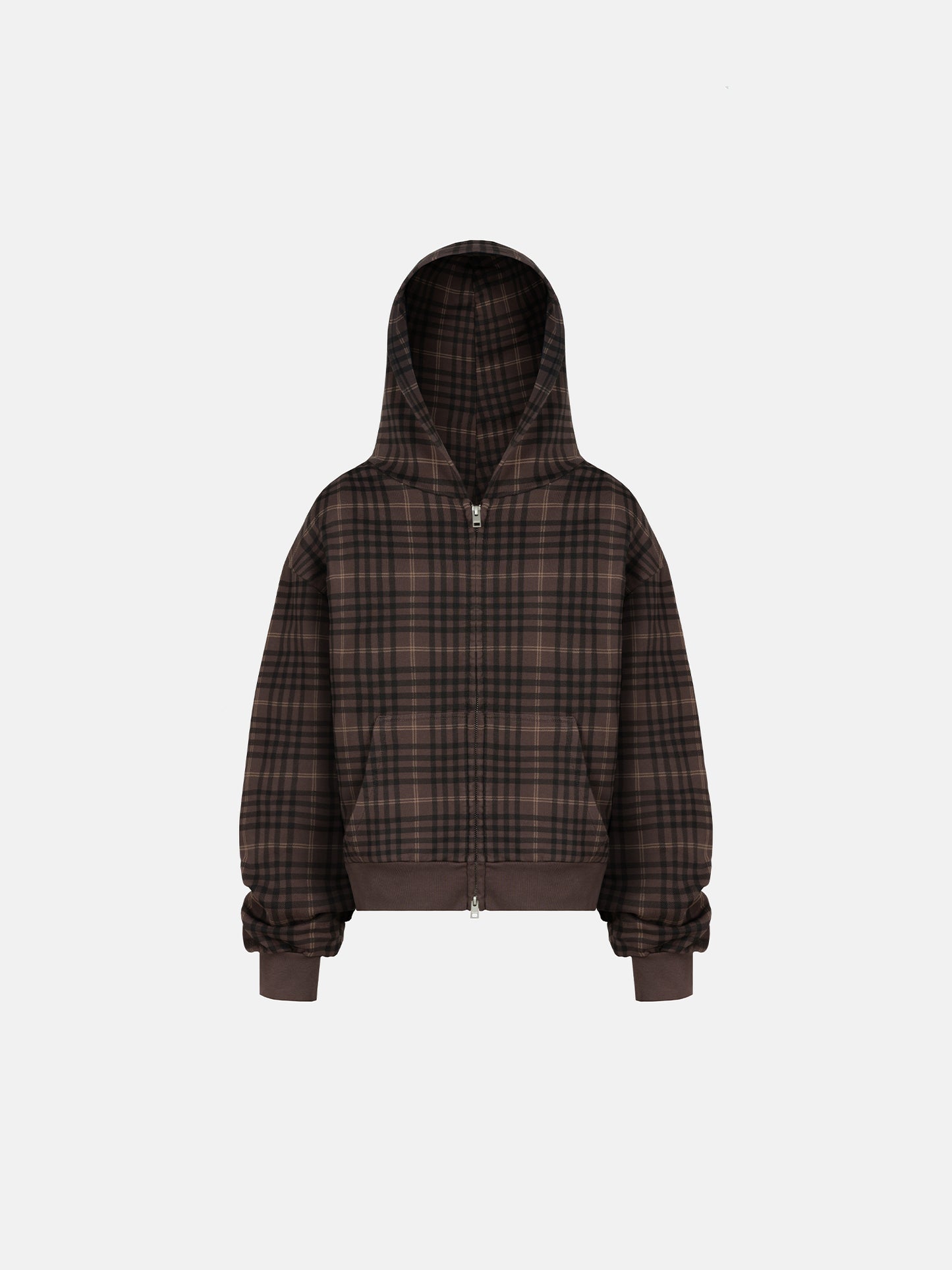 THE BLANC ZIP HOODIE - TARTAN
