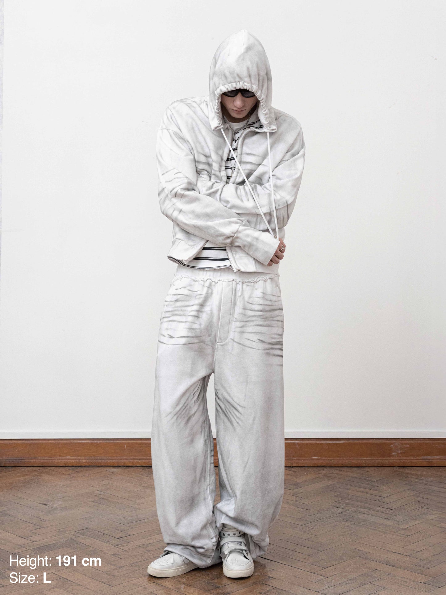 DIRTY SPRAY SWEATPANTS - WHITE