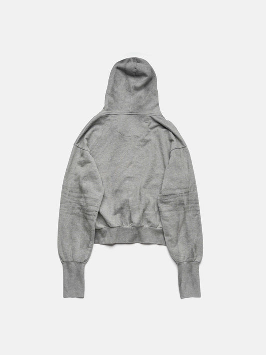 DIRTY SPRAY ZIP HOODIE - GRAY