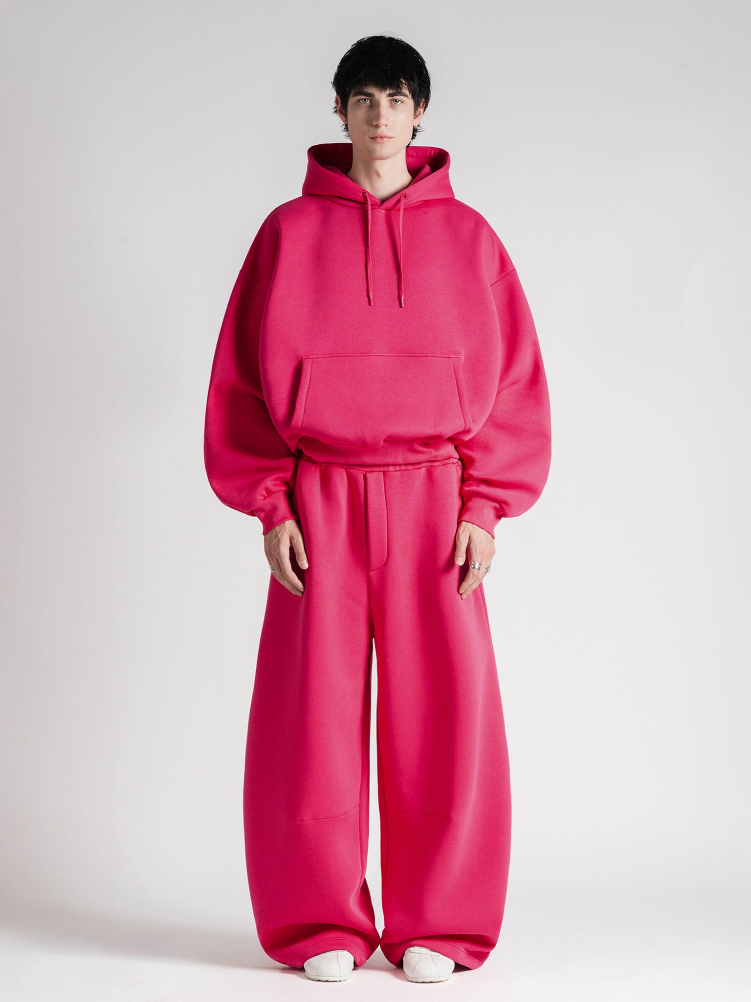 BUBBLE HOODIE - HOT PINK