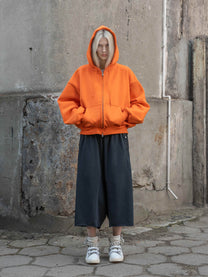 BUBBLE ZIP HOODIE - ORANGE
