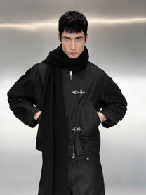FATIGUE-JACKE – SCHWARZES RAW-DENIM