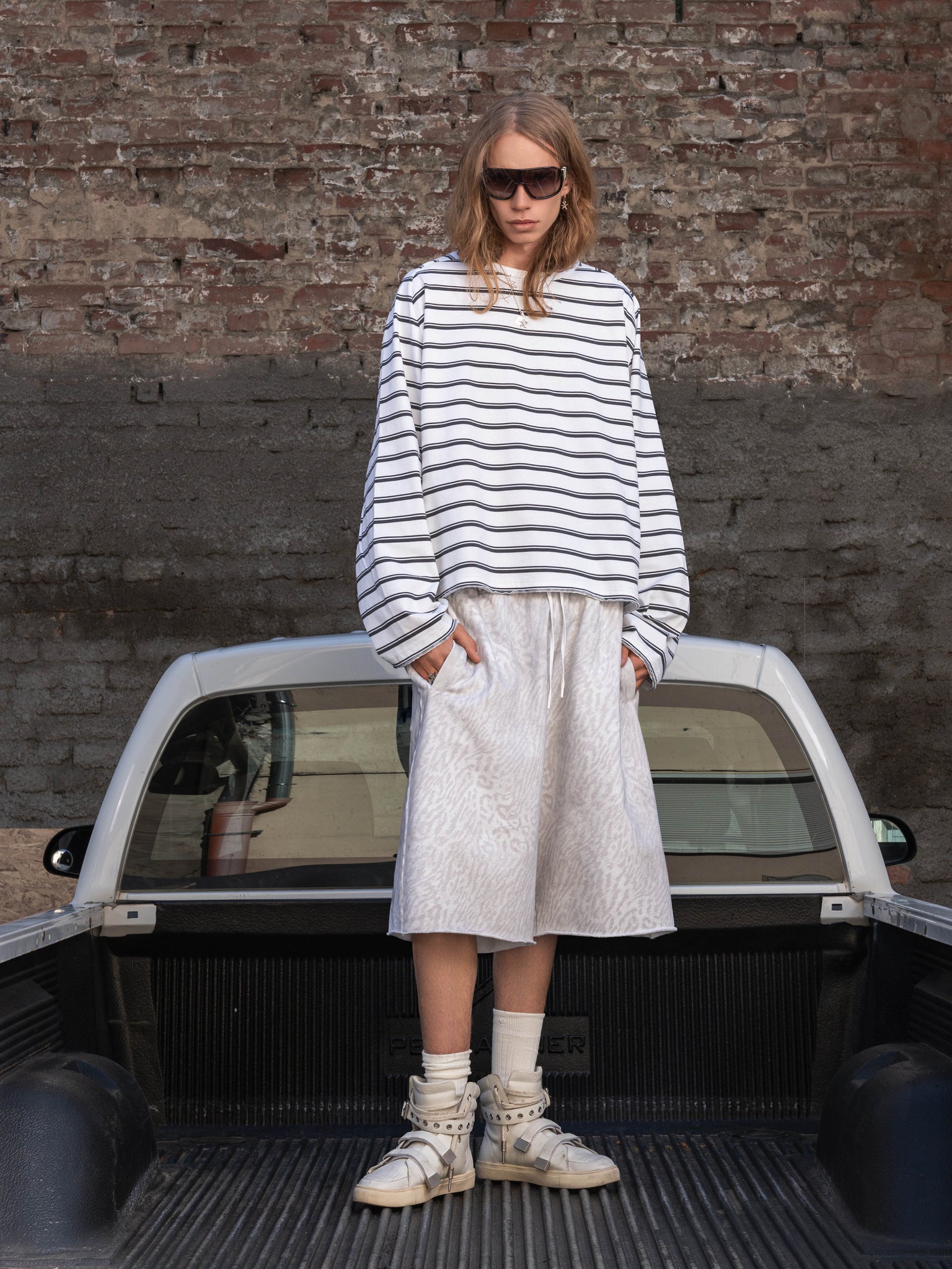 MAXI-SHORTS – WEISSER LEOPARD