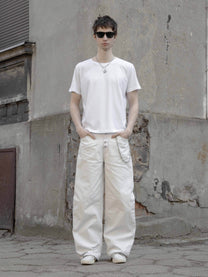 ROUND NECK TEE - WHITE