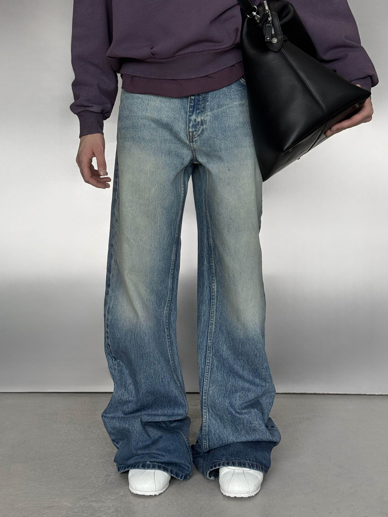 BOOTCUT-JEANS – NASSBLAU