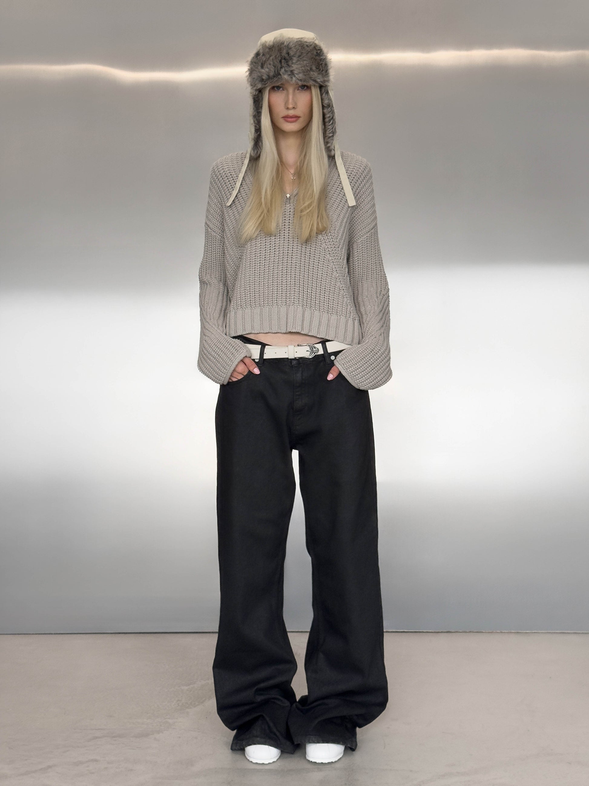 BOOTCUT-JEANS – GEWACHST SCHWARZ