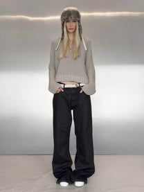 BOOTCUT-JEANS – GEWACHST SCHWARZ
