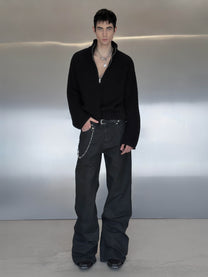 BOOTCUT-JEANS – GEWACHST SCHWARZ