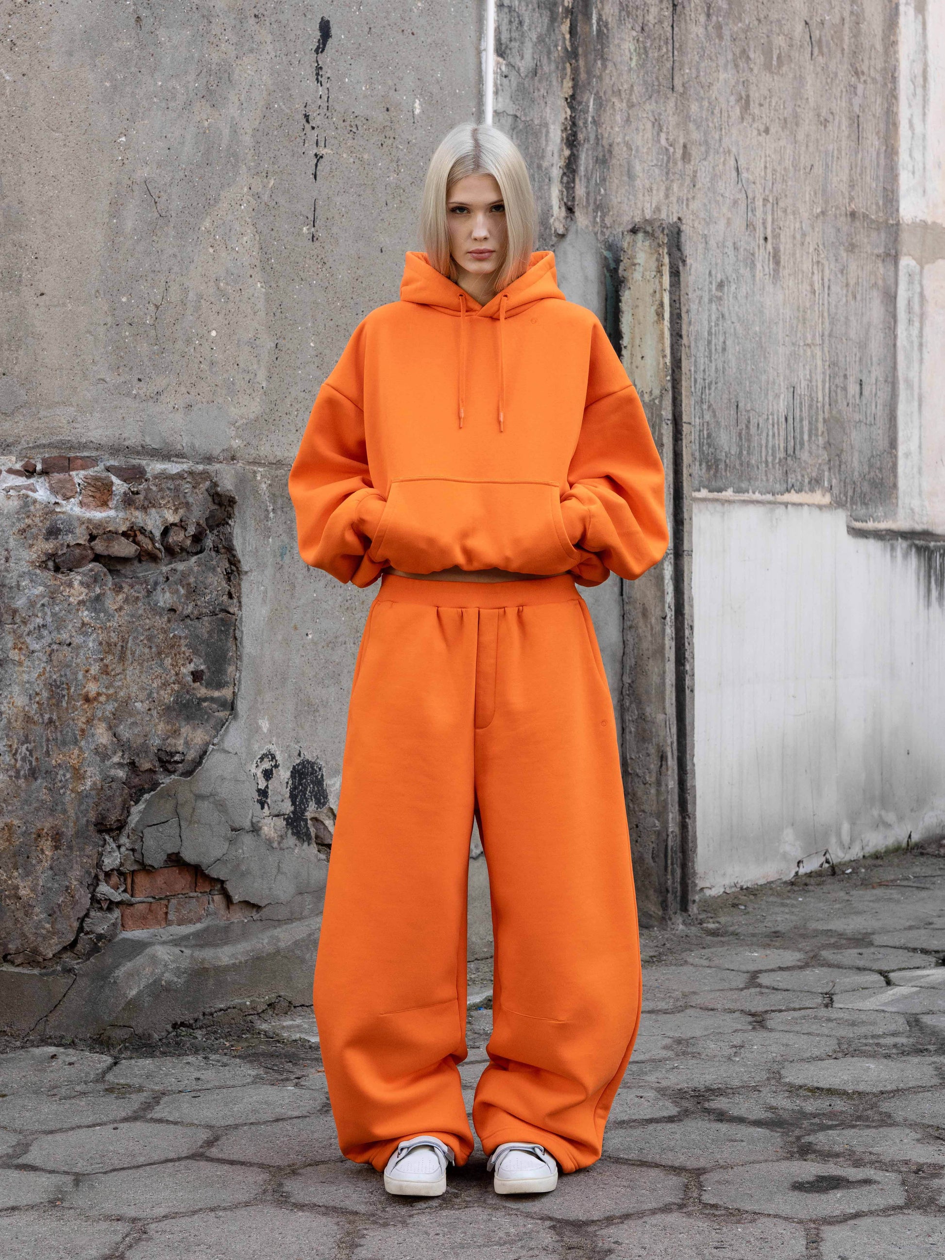 BUBBLE-SWEATPANTS - ORANGE