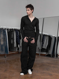 HENLEY LONGSLEEVE – SCHWARZ