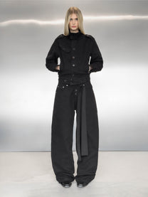 OFFIZIERJACKE – SCHWARZES CANVAS
