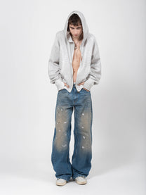 2010 ZIP HOODIE – WEISSER LEOPARD