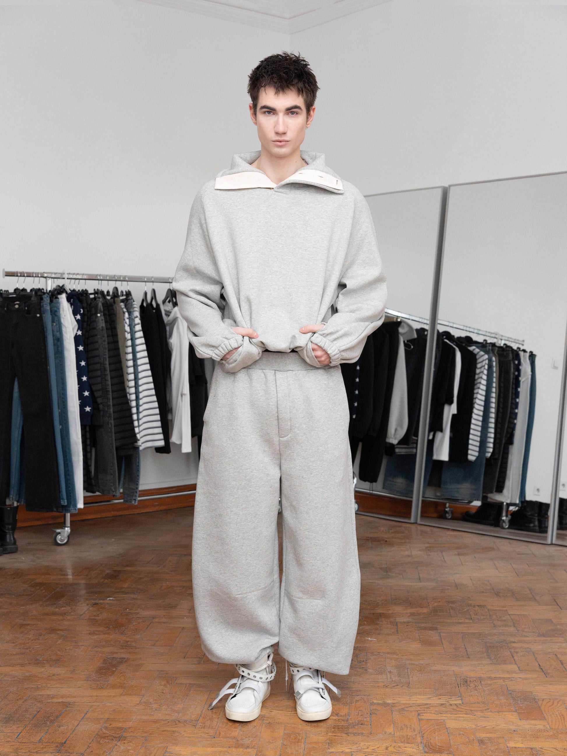 BUBBLE HIGH NECK - GRAY