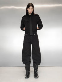 OFFIZIERJACKE – SCHWARZES CANVAS