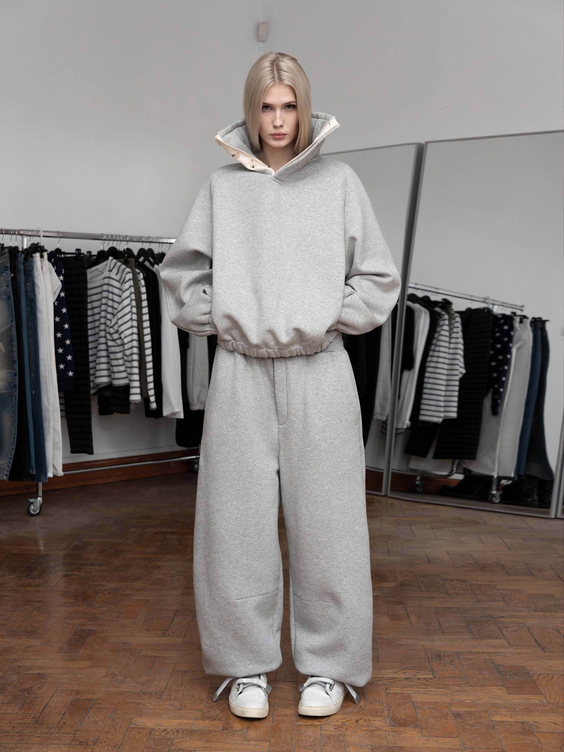 BUBBLE HIGH NECK - GRAY