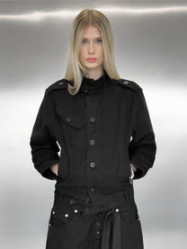 OFFIZIERJACKE – SCHWARZES CANVAS