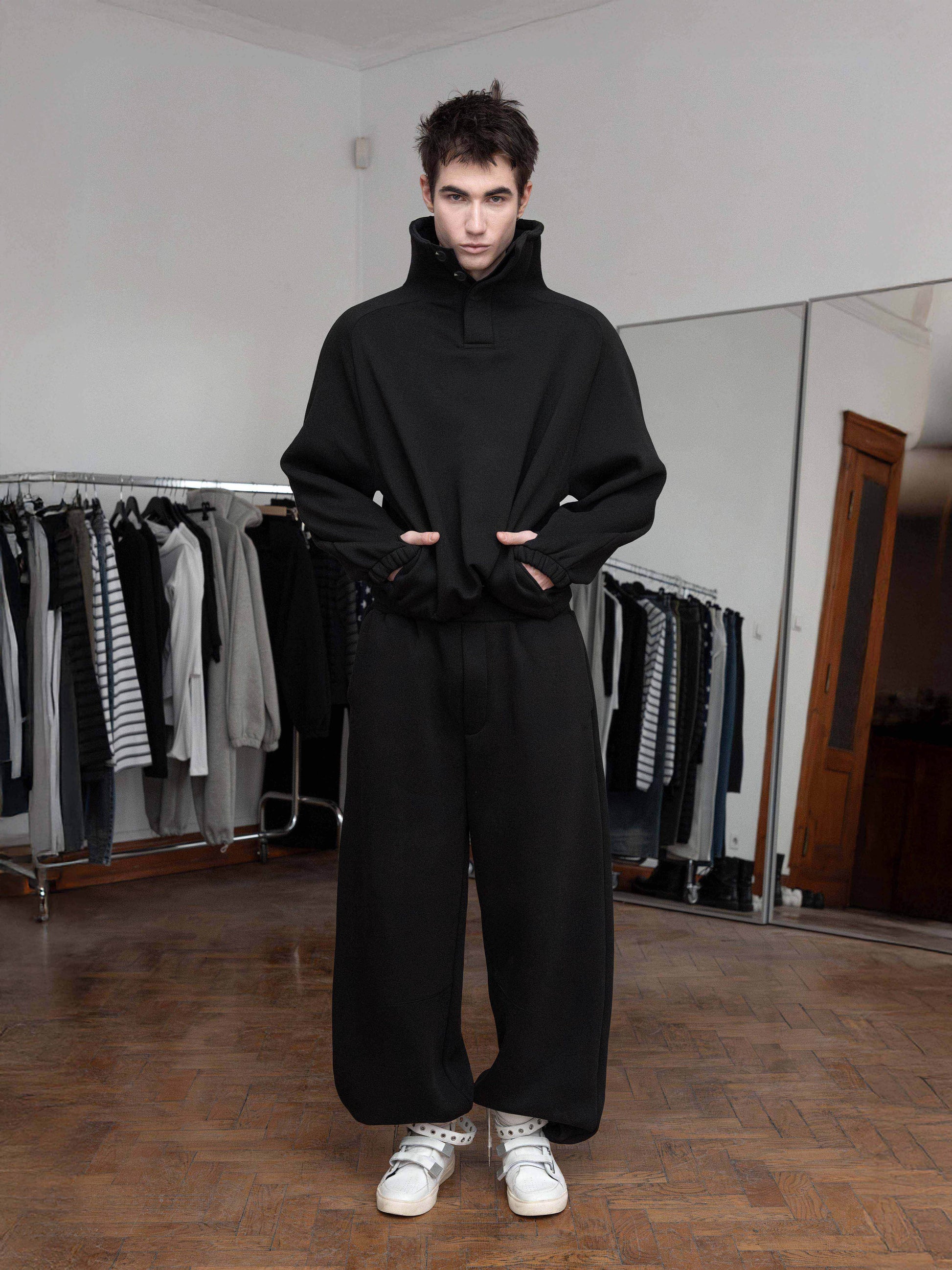 BUBBLE HIGH NECK - BLACK