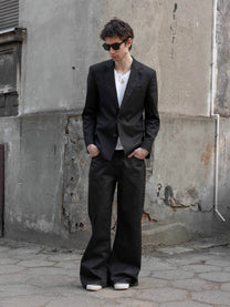 WORN BLAZER - BLACK