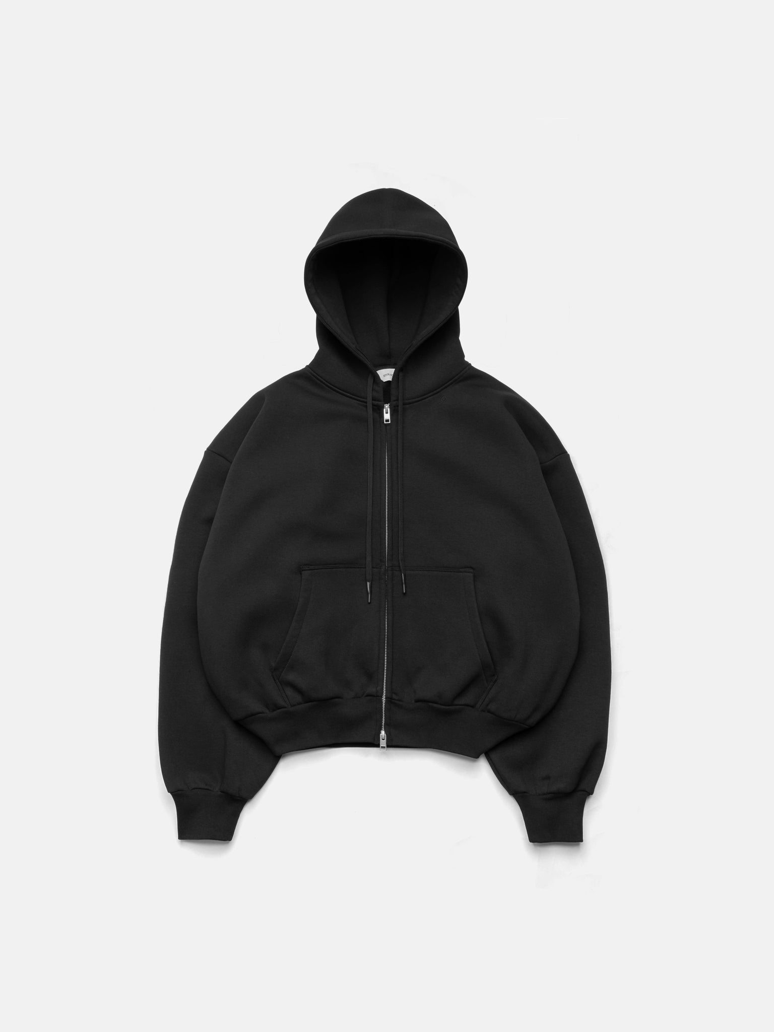 BUBBLE ZIP HOODIE - BLACK
