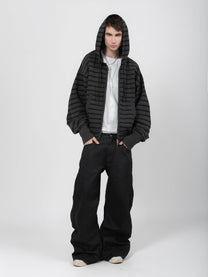 2010 ZIP HOODIE – SCHWARZ GESTREIFT