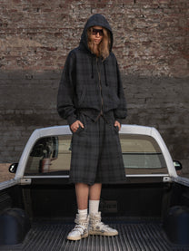 MAXI-SHORTS – SCHWARZ KARO