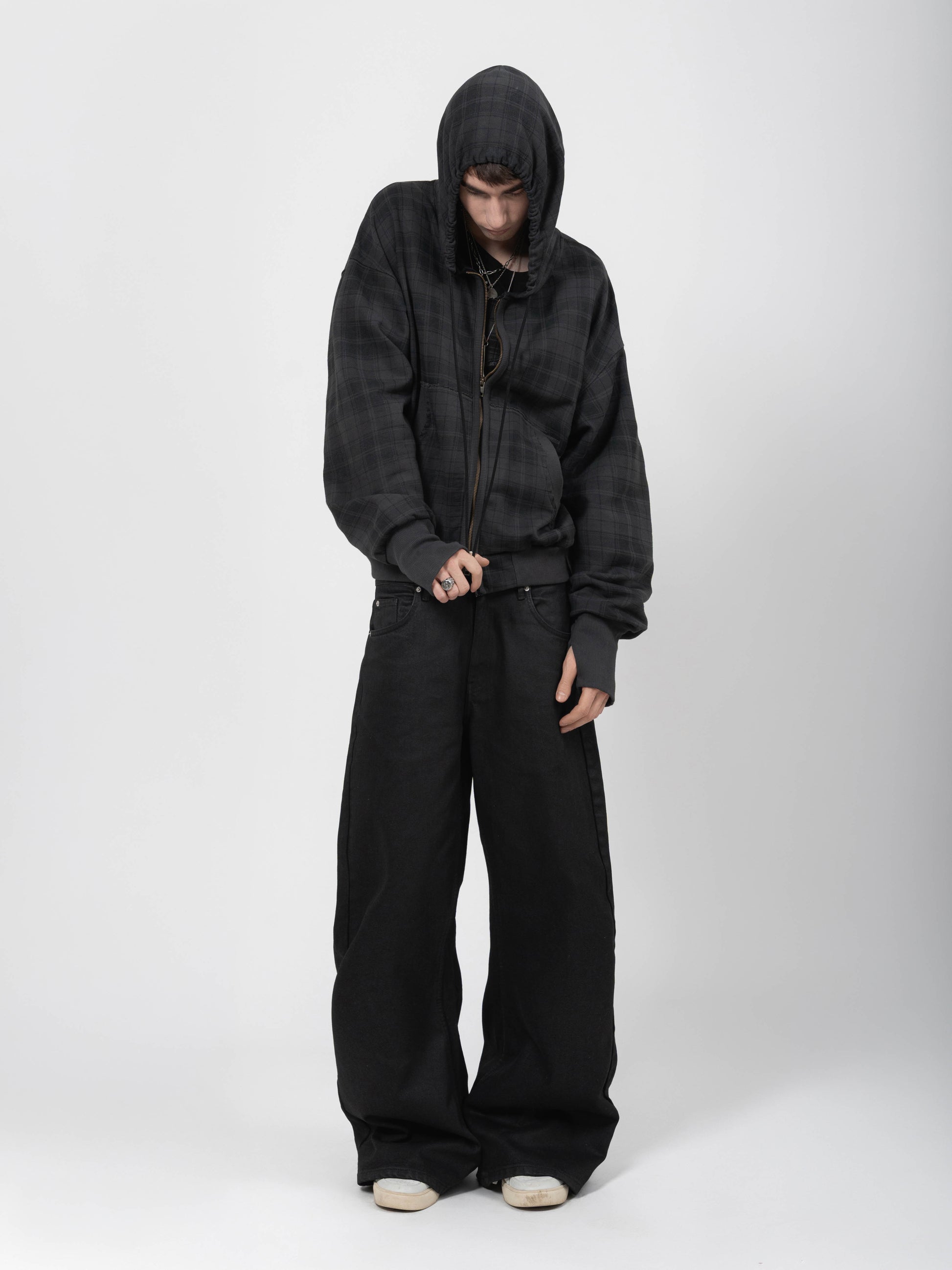 2010 ZIP HOODIE – SCHWARZ KARIERT
