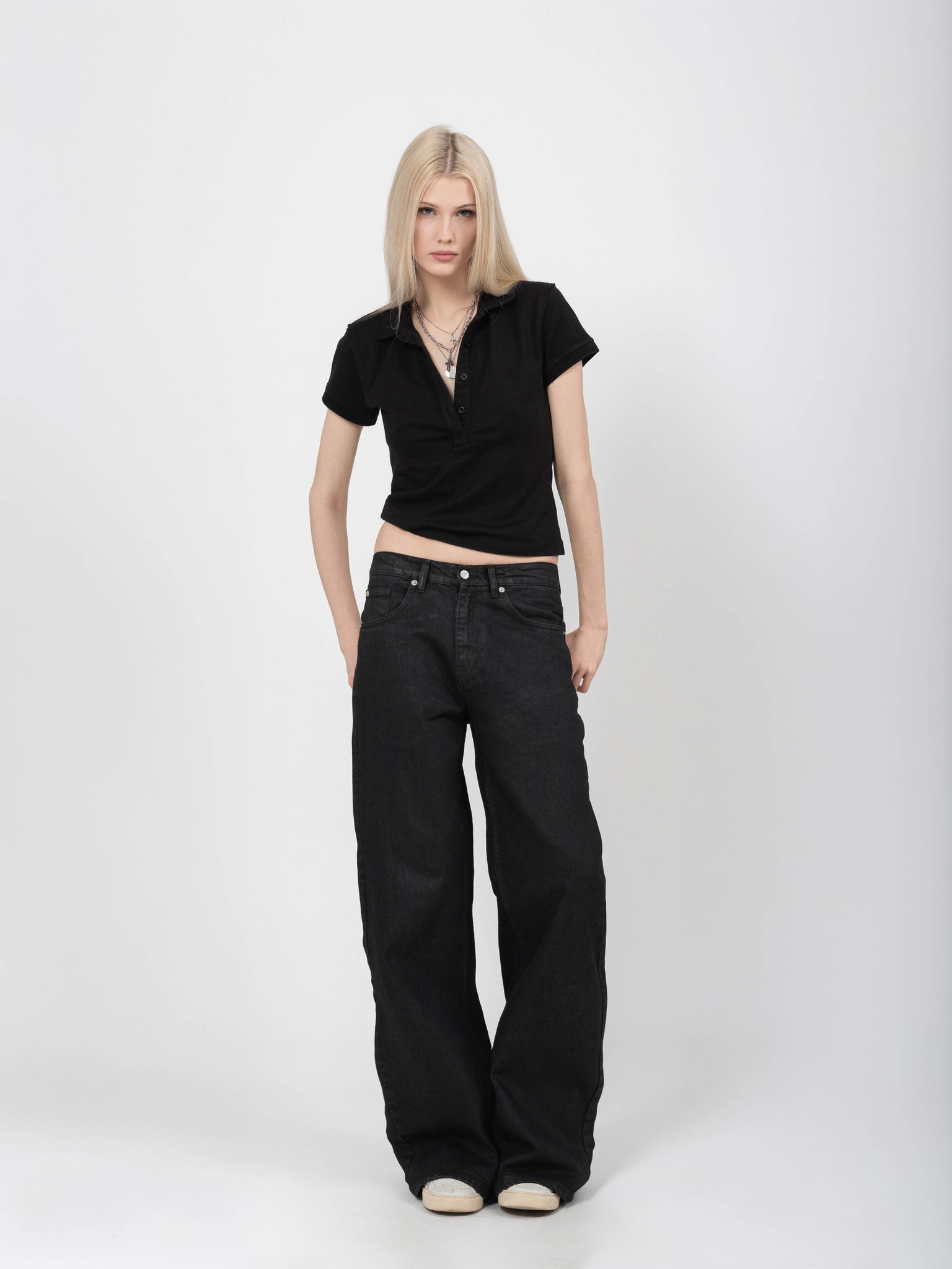 WMN POLO SHIRT 7 - BLACK