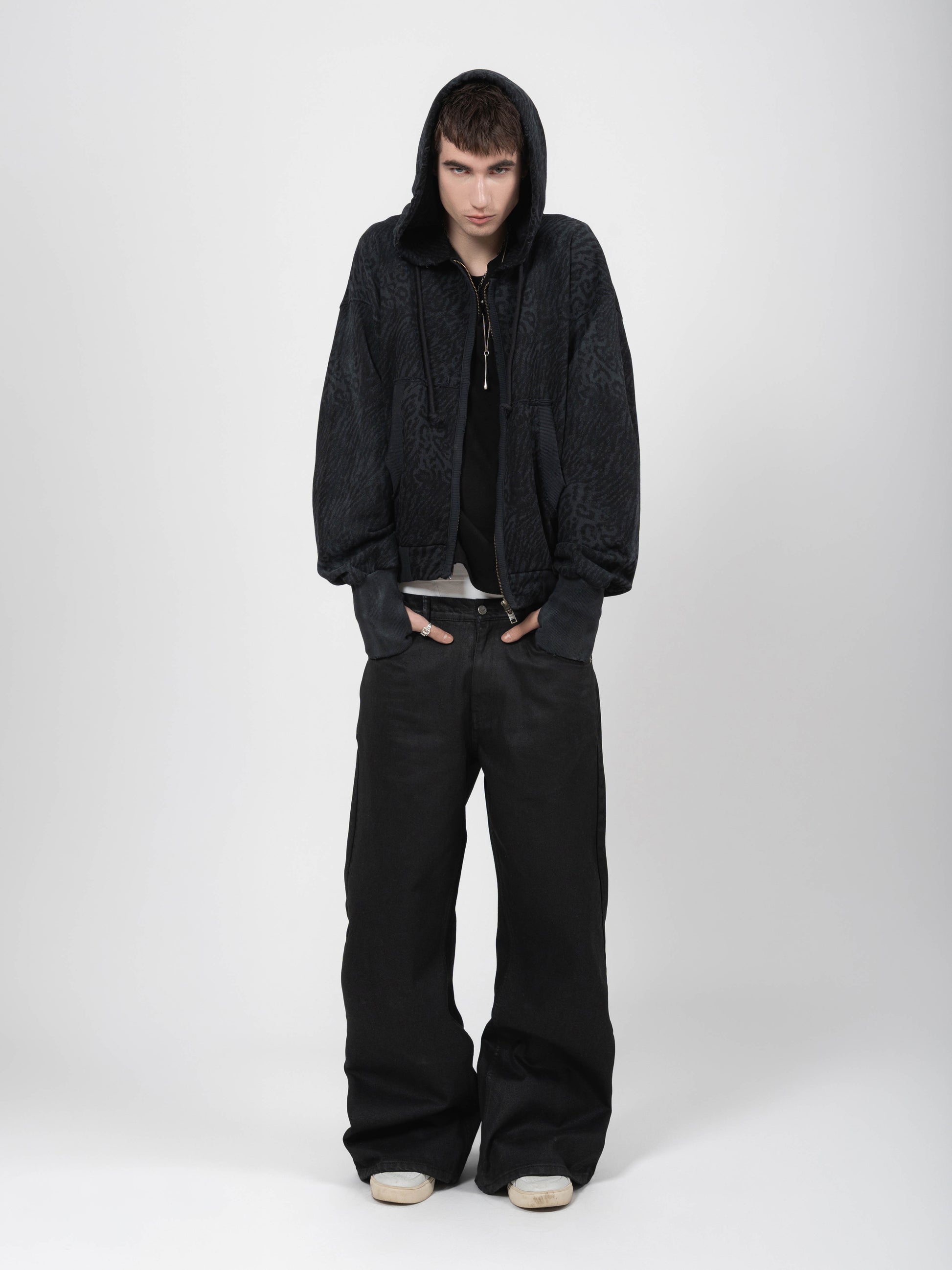 2010 ZIP HOODIE – SCHWARZER LEOPARD