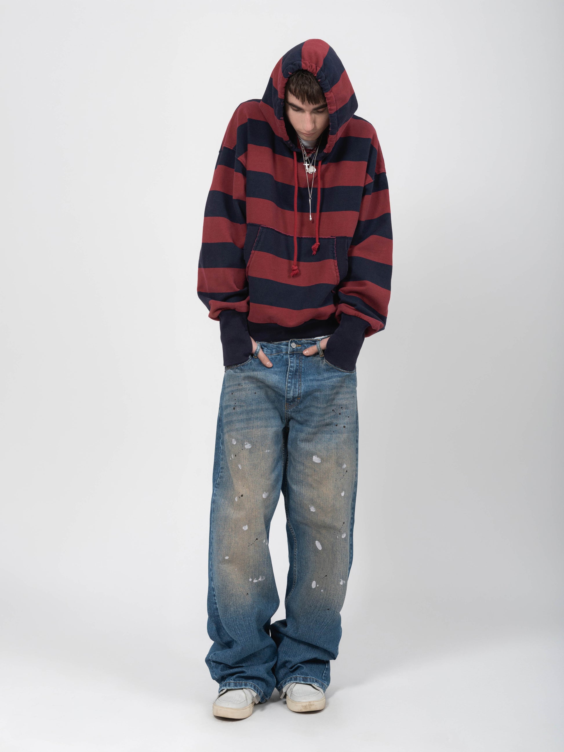 2010 HOODIE - BLUE/RED STRIPED