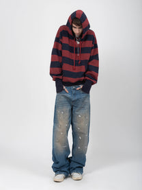 2010 HOODIE - BLUE/RED STRIPED