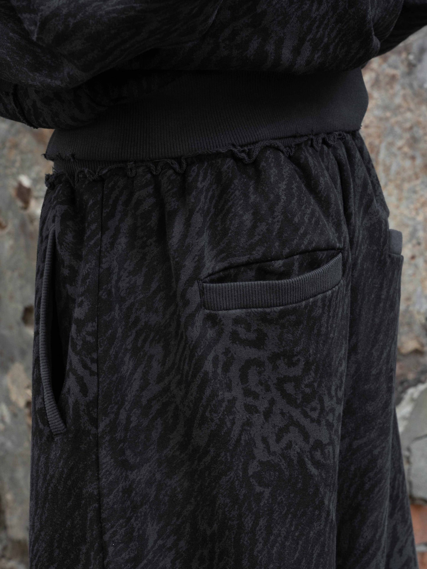 2010 SWEATPANTS - BLACK LEOPARD