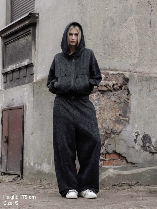 2010 SWEATPANTS - BLACK LEOPARD