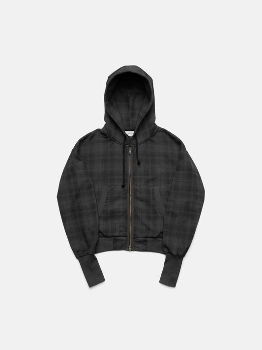 2010 ZIP HOODIE - BLACK CHECKERED