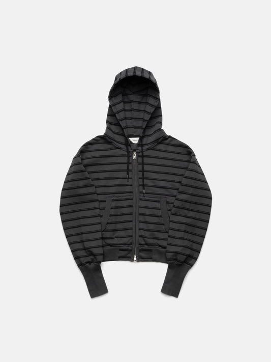 2010 ZIP HOODIE - BLACK STRIPED
