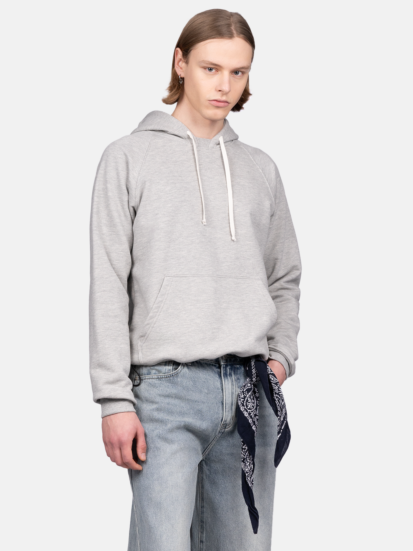 BLANC 80s CUT GREY HOODIE