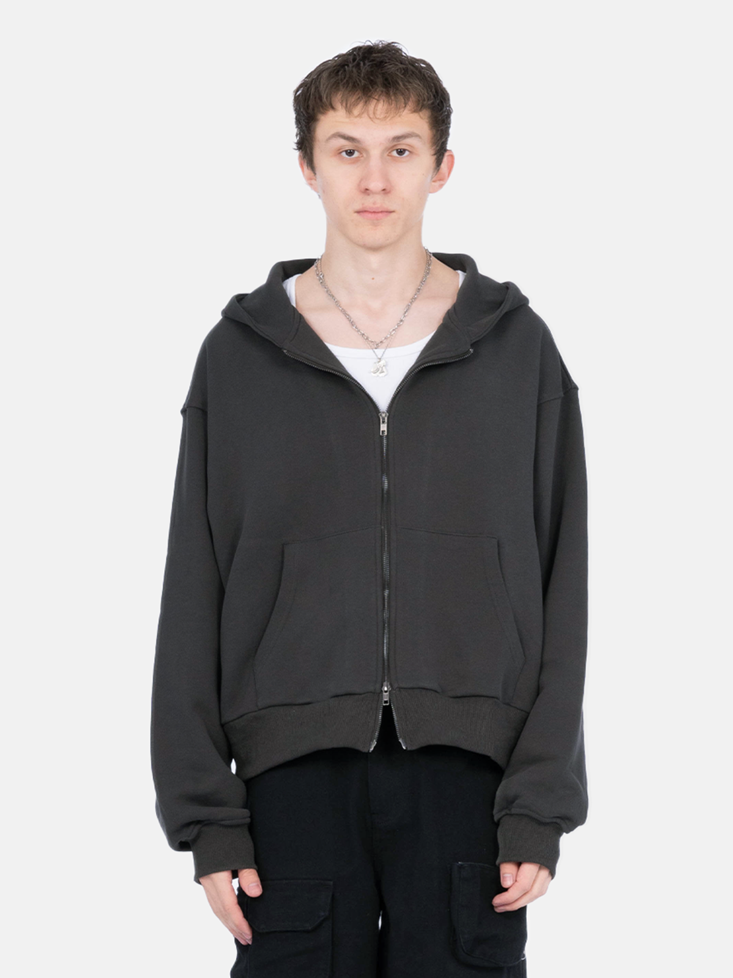 BLANC GRAPHITE ZIP HOODIE