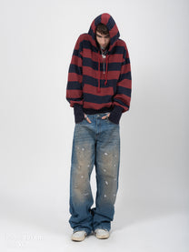 2010 HOODIE - BLUE/RED STRIPED