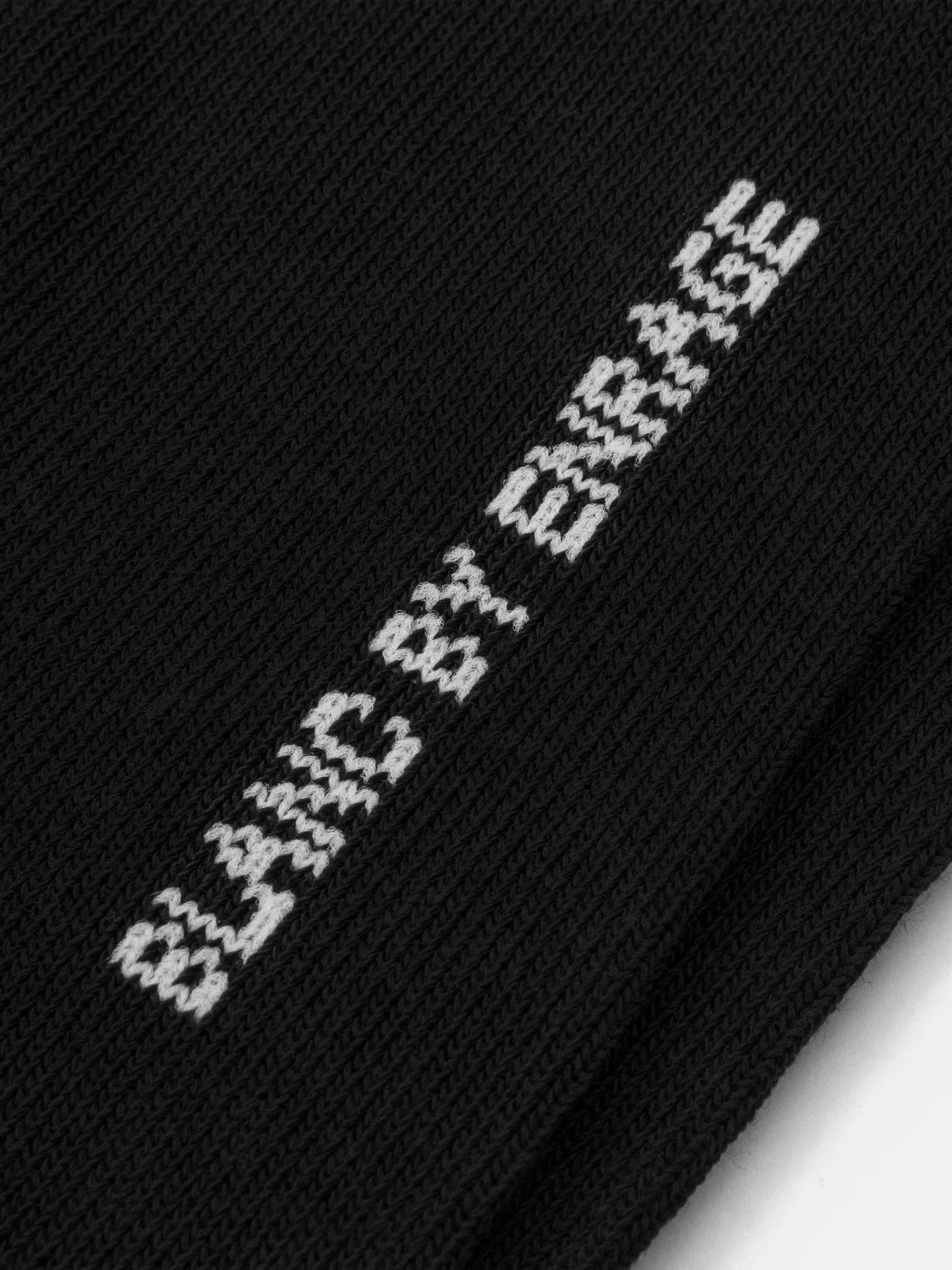 BLANC BLACK TALL RIBBED SOCKS