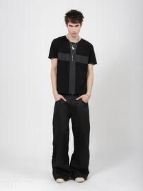 ROUND NECK TEE - BLACK TAPE