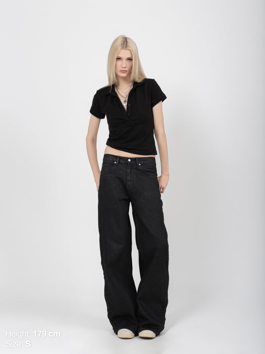 WMN POLO SHIRT 7 - BLACK