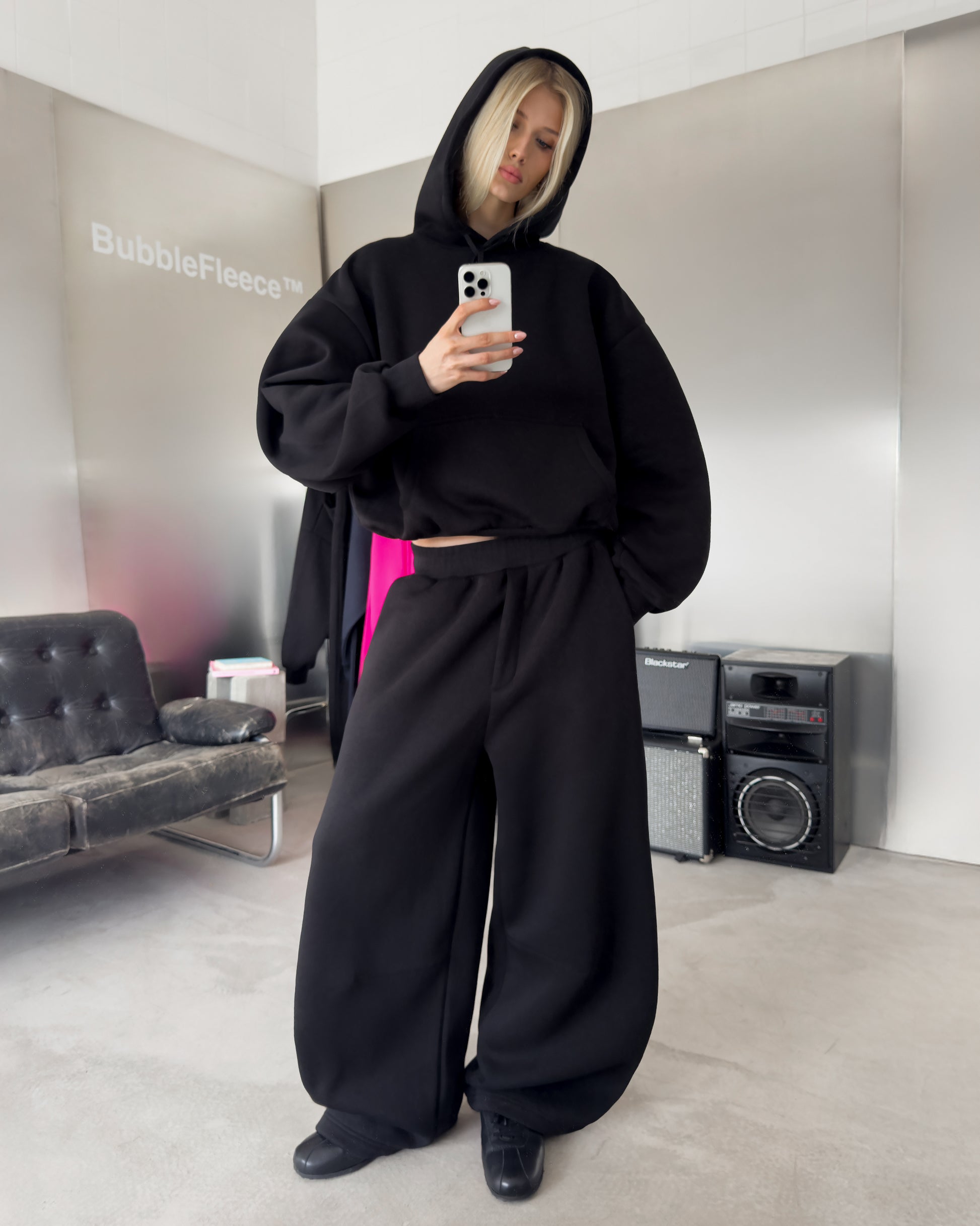 BUBBLE HOODIE - BLACK