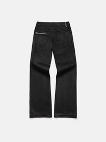 BOOTCUT JEANS - WAXED BLACK DENIM