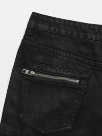 BOOTCUT JEANS - WAXED BLACK DENIM