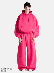 BUBBLE SWEATPANTS - HOT PINK